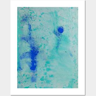 Abstract Turquoise Painting Posters and Art